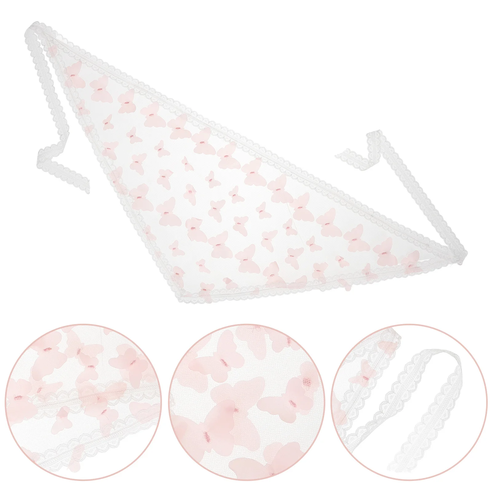 

1pcs Butterfly Headband Lace Bandana For Women Hair Scarf Turban Head Wrap Elegant Feminine Accessory Soft Stylish Wedding Party