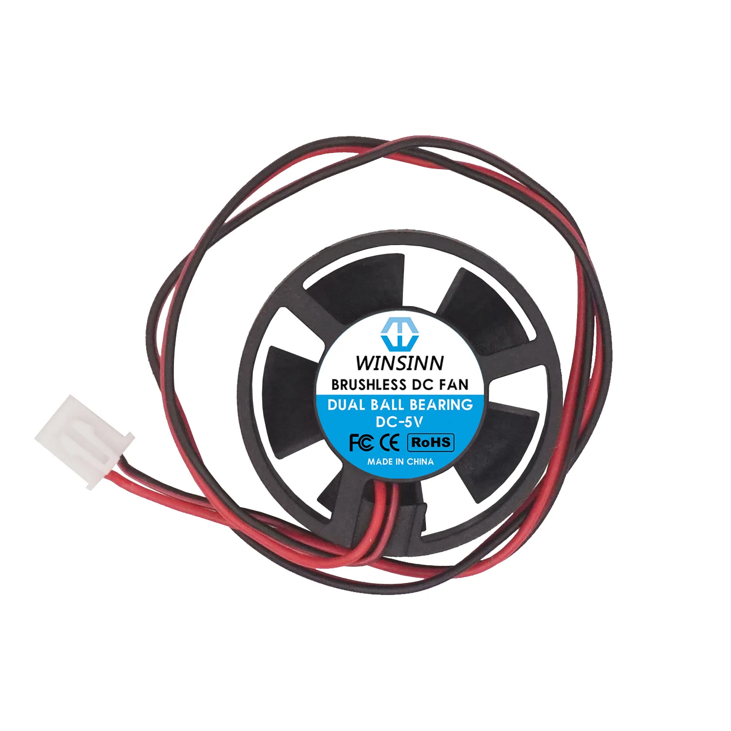 

WINSINN 3010 30mm Round Fan DC 5V 12V 24V Hydraulic / Dual Ball Bearing Brushless Cooling 30x10mm 2PIN