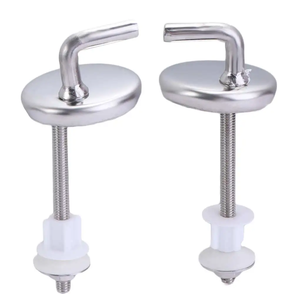 Stainless Steel Toilet Seat Hinge Universal Design No Noise Toilet Lid Hinges Replacement Parts Easy Installation Heavy Duty