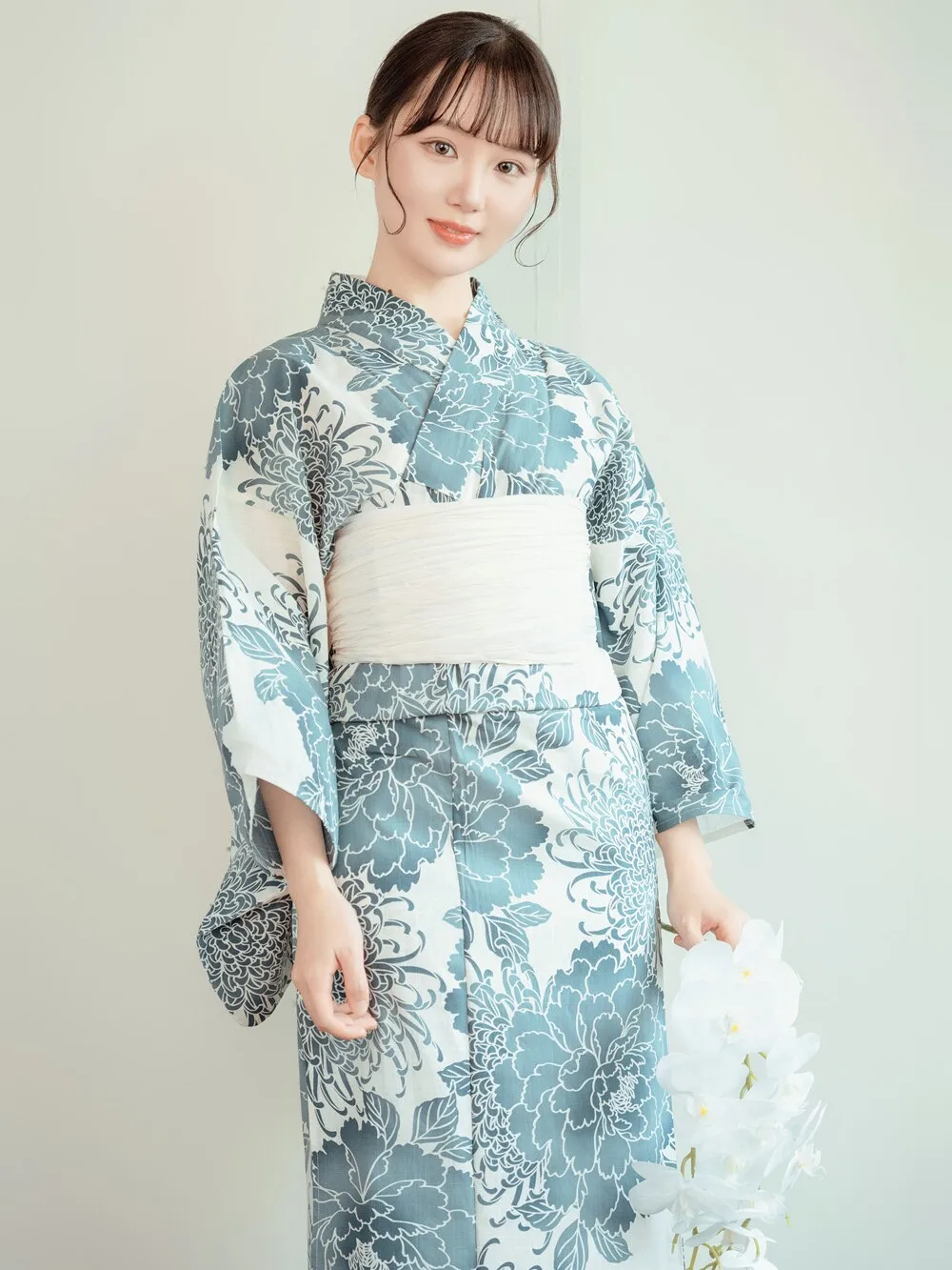 ชุดกิโมโนผ้าฝ้ายแท้แบบดั้งเดิมสำหรับผู้หญิง ชุดเดินทางถ่ายภาพ ชุดญี่ปุ่น ชุดชาติพันธุ์ ชุดแสดงบนเวที