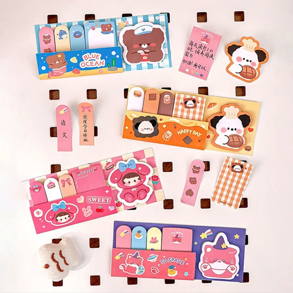 Kawaii การ์ตูนผสม Sticky Notes แบบพกพารูปพิเศษข้อความ N ครั้ง Sticky ลักษณะสูงระดับ Creative