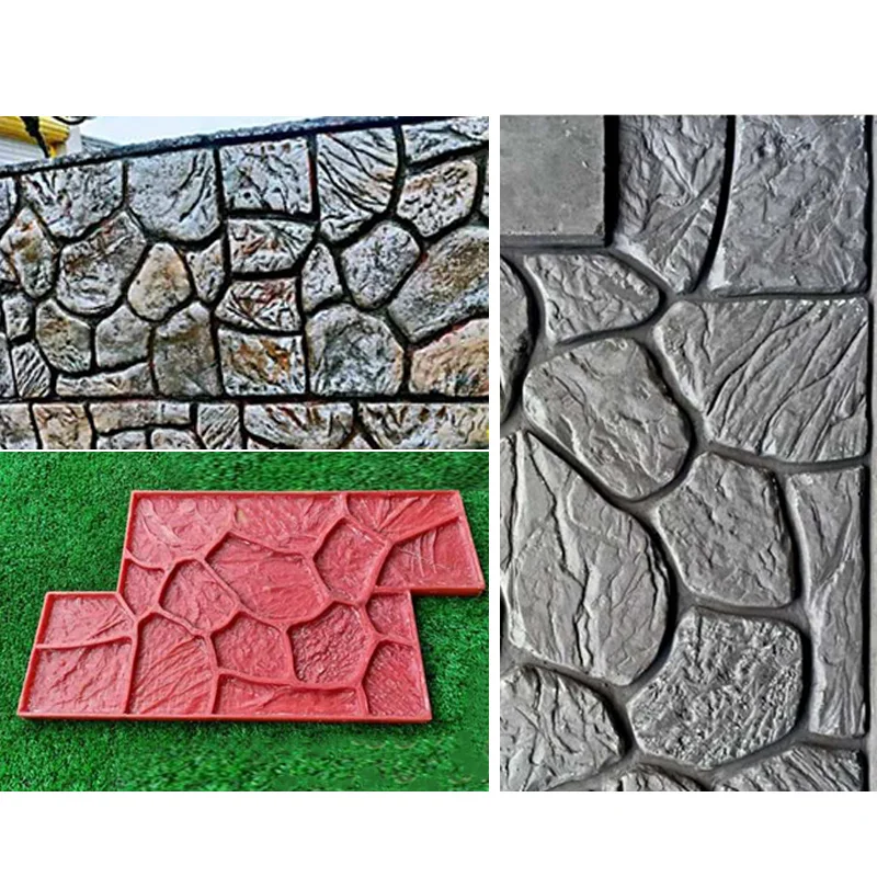 Imagem -03 - Cimento Imitação em Relevo Padrão de Parede de Pedra Molde Antique Brick Cultura Faça Você Mesmo Carimbado Piso Mold