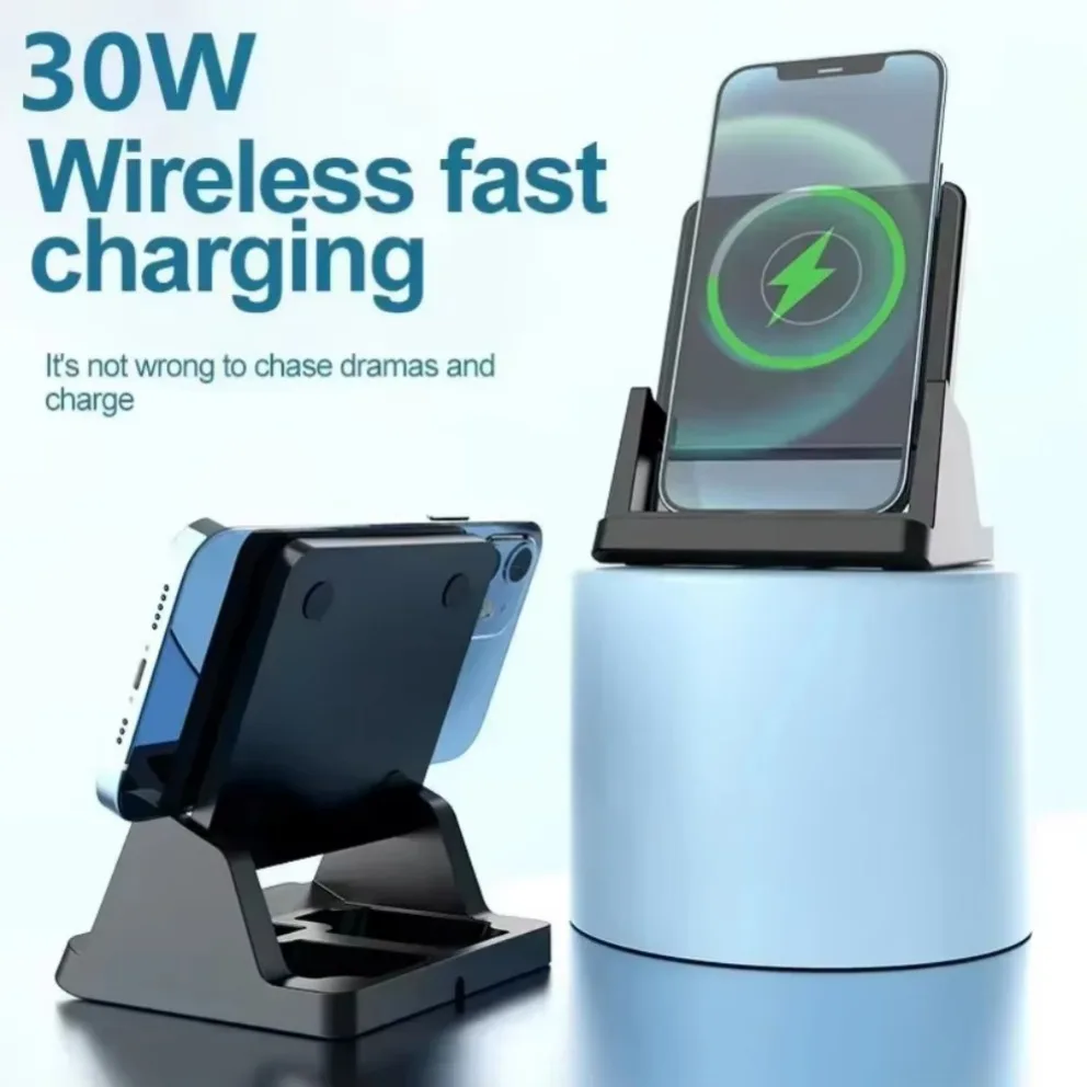 30W Wireless Charger Pad Stand Desktop Cell Phone Fast Charging Station For iPhone 16 15 14 Huawei Samsung Galaxy S24 S23 Note - náhled 5