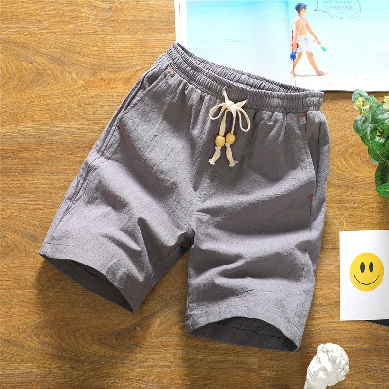 Asian Size 100% Cotton Men's Summer Shorts 5 Inch Inseam Casual Loose Fit Plus Size 5XL Beach Shorts Board Shorts Pants Male