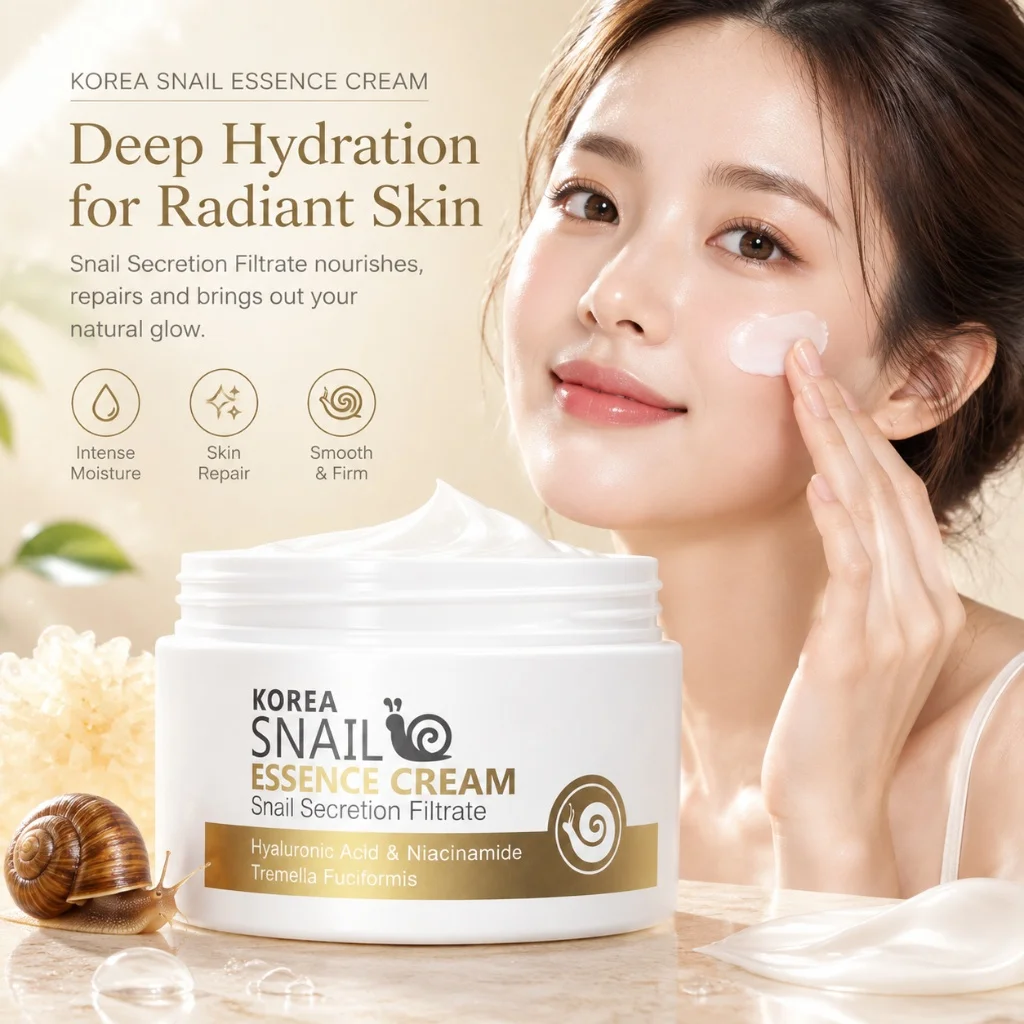 LAIKOU Snail Collagen Infused Face Cream Anti Aging Nourishment Boost Skin Elasticity Soften Dull Skin Revitalize Facial Care
