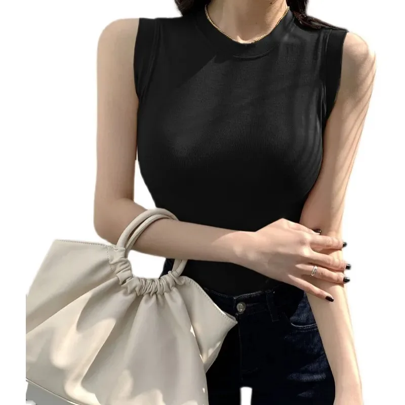 

Cotton Sleeveless T-Shirt Women's Summer New Model Lining Shirt Women's Thin Tight Top Women's Slim Trend