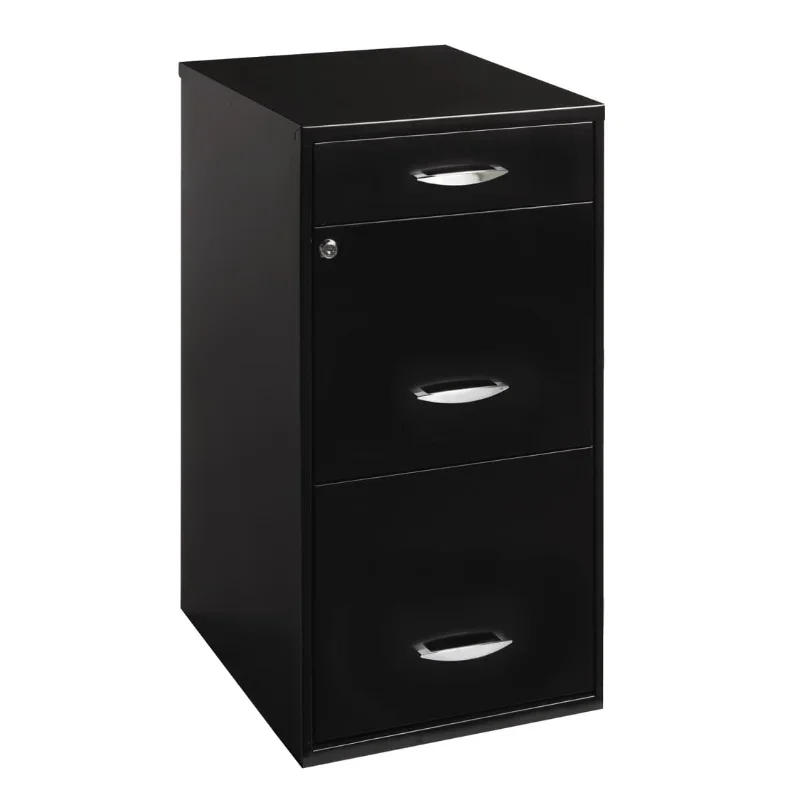 

Filing Cabinet 18"W, 3-Drawer Organizer File, Black