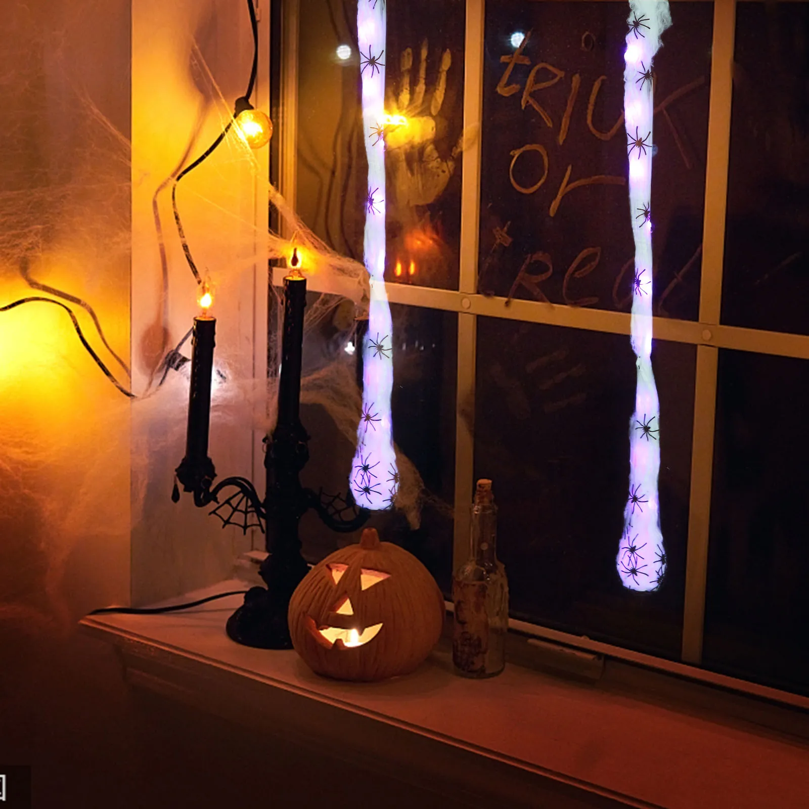 

Glowing Halloween Spider naments Halloween Decoration Hanging Party Festive Garden nament Spider naments