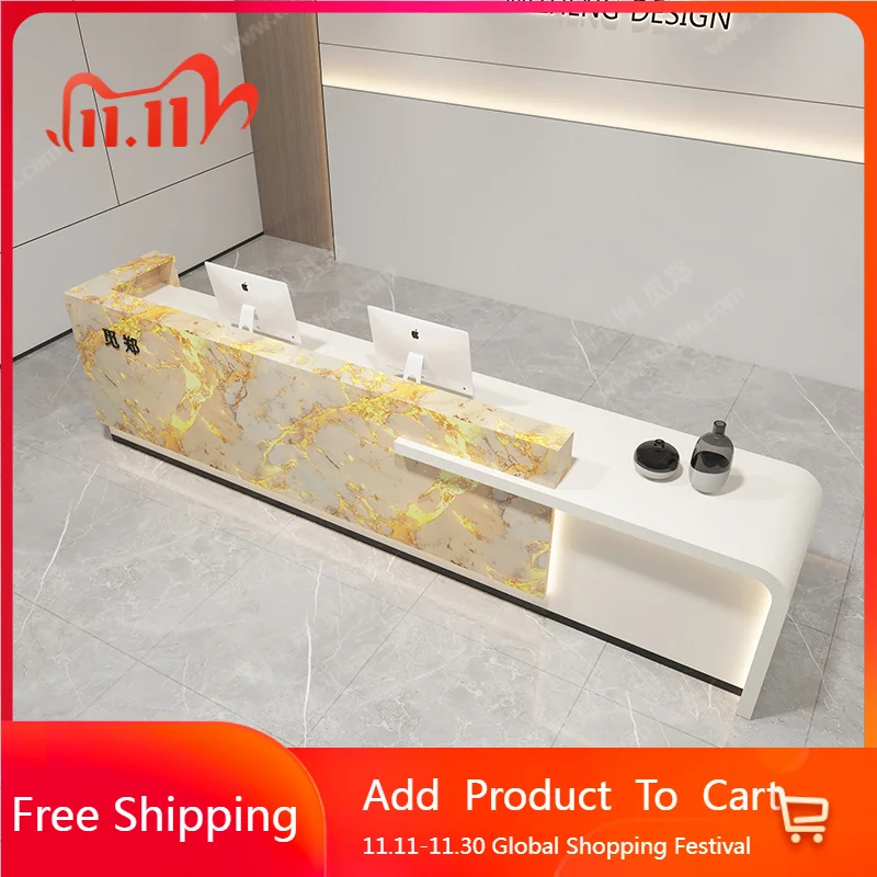 

Salon Beauty Reception Desks Modern Executive Restaurant Simple Desks Company Organizers Design Mostrador Commercial Furniture