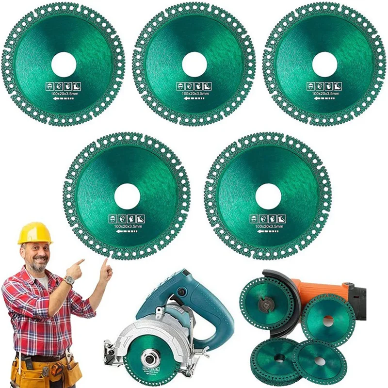 

RALCA-Composite Multifunctional Cutting Saw Blade For Angle Grinder,4 Inch Diamond Circular, Tile Glass Cutting Disc