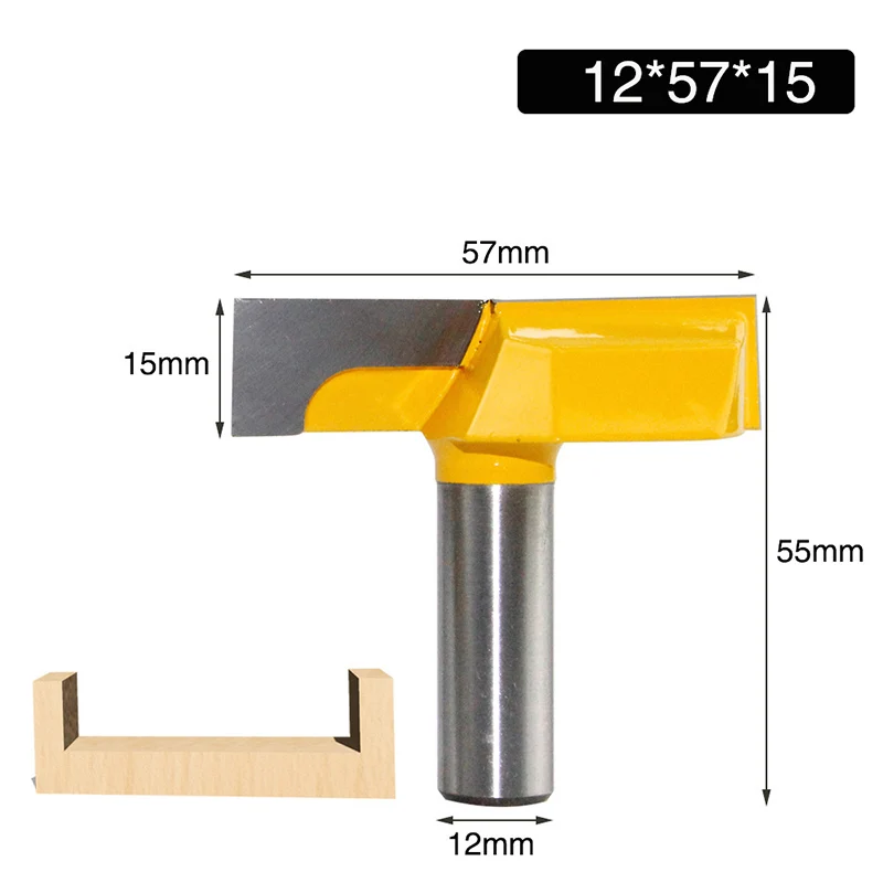 1 Pc 8mm 1/2-inch Shank Bottom Cleaning Router Bit - Woodworking Milling Tool for Tabletop Milling and Carving Machines