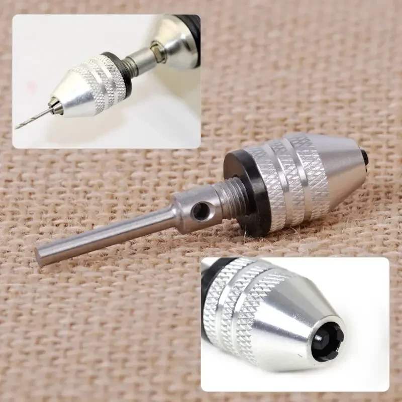 Mini 0.3-4mm Keyless Drill Bit Chuck Adapter Screwdriver Convertor Fit For Rotary Tool Grinding Machine Dental Drill