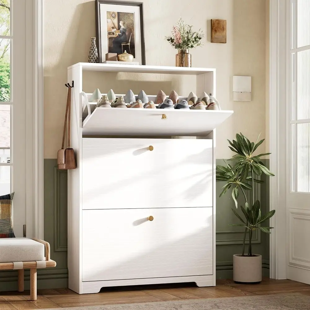 Shoe Cainet with 3 lip Ders, Narrow Organizer Cainet, reestanding Rack Cainet, ern StoraCainet or Entryway, Hallw