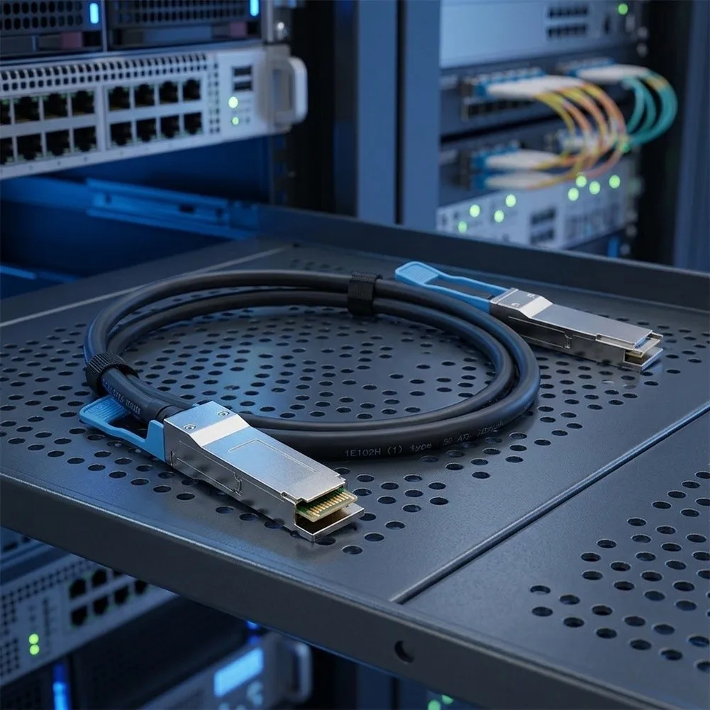 100G QSFP28 Passive Copper For Cable Assembly High Direct Connect For Fiber For Optic Router Switch Server Data Center Network