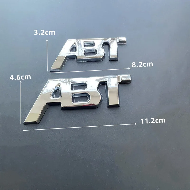 ثلاثية الأبعاد المعادن ABT شعار رسائل شعار السيارة شارة لأودي A5 A7 A1 SQ5 TT RS6 RS3 Q7 Q5 Q8 A3 VW Golf 7 ABT ملصق اكسسوارات