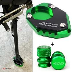For KAWASAKI NINJA400 Z400 NINJA 400 Z 400 2018-2024 2025 Motorcycle tire valve cap kickstand Side Stand Extension Enlarger Pad