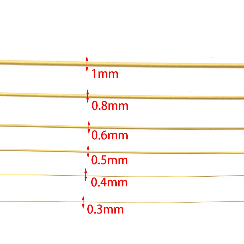 1Roll Gold Color Copper Wire 0.3/0.4/0.5/0.6/0.7/0.8/1.0mm Beading Cord DIY for Jewelry Making Accessories Wholesale