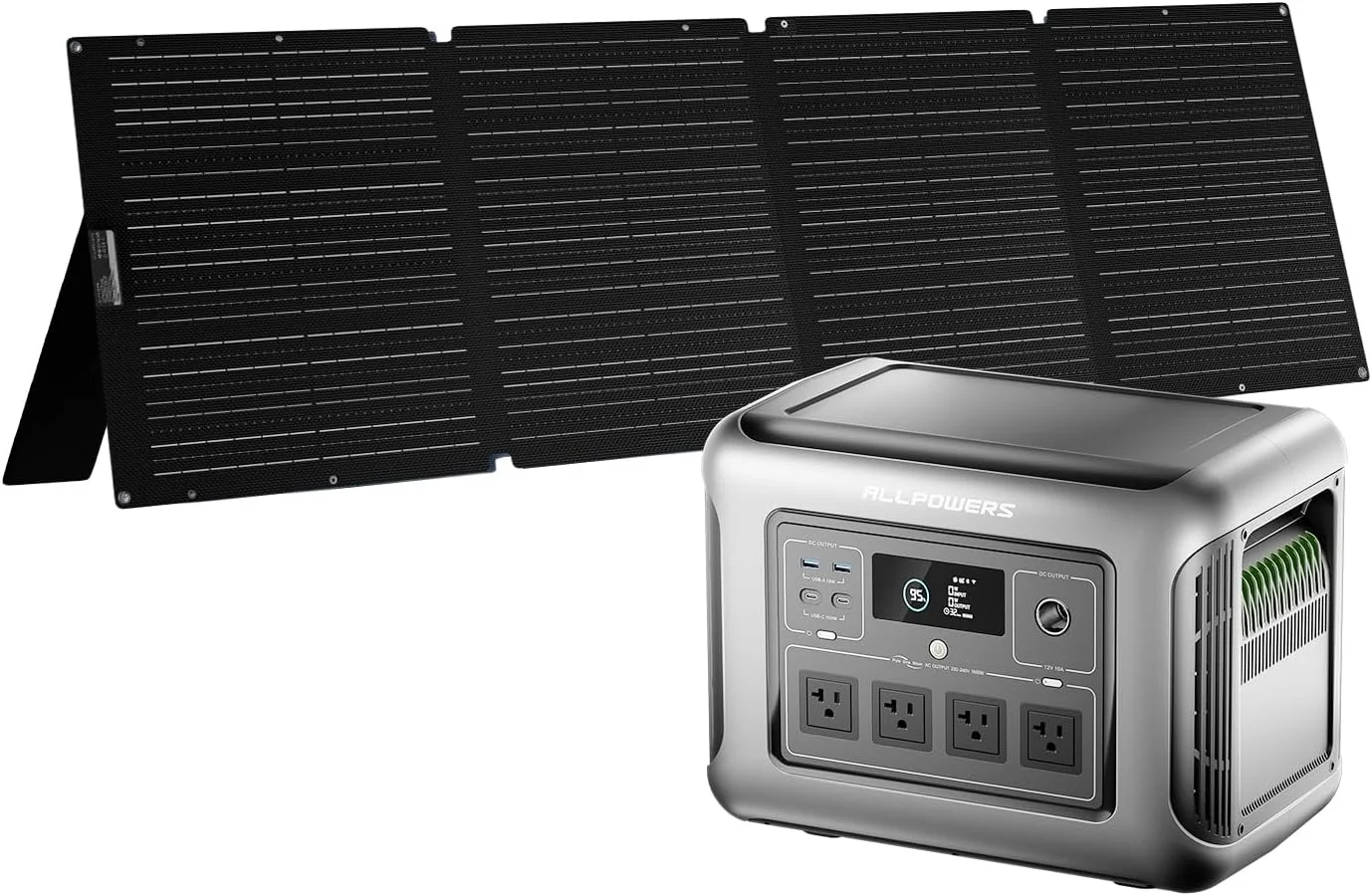 

ALLPOWERS R1500 LITE Power Station & SE200 200W Solar Panel Full Charge in 1 Hour 15ms UPS for Emergency Power Supply Camping