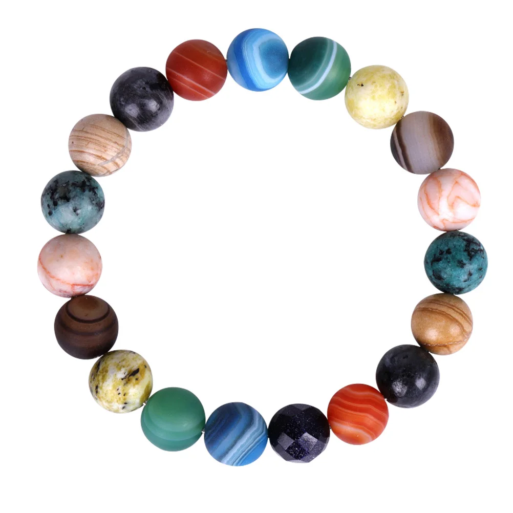 

1Pcs Creative Planet Bangle Natural Stone Women Bracelet Unfading Daily Wearing Armlet Chic Hand Ornament for Gift Occasion