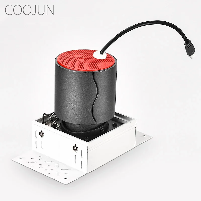 COOJUN LED Recessed Downlight Frameless Square Double Head Detachable Replaceable Module Anti Glare Built-in Grille Spot Light