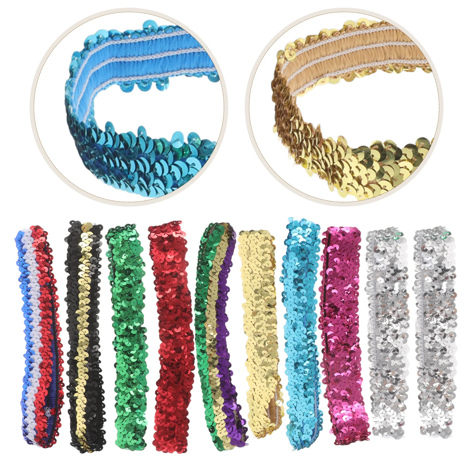 

10Pcs Elastic Solid Headbands Cotton Sports Accessories Nonslip Sweatproof Adjustable for Women Fitness Gym Yoga Dance