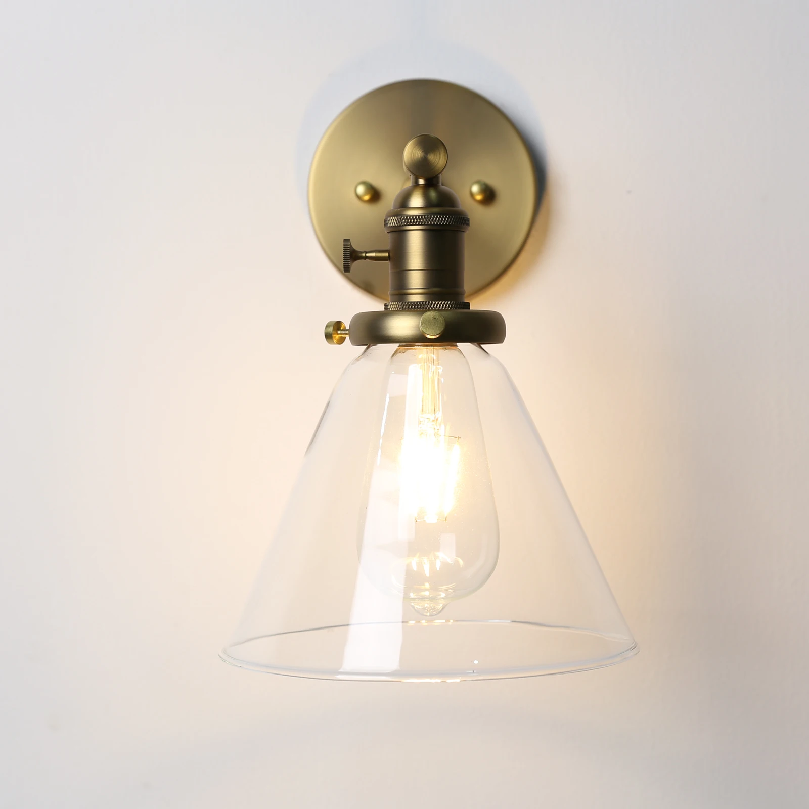 Imagem -02 - Phanthy Industrial Wall Sconce Cone Light Fixture para Banheiro Cozinha e Quarto Antique 1-light 73