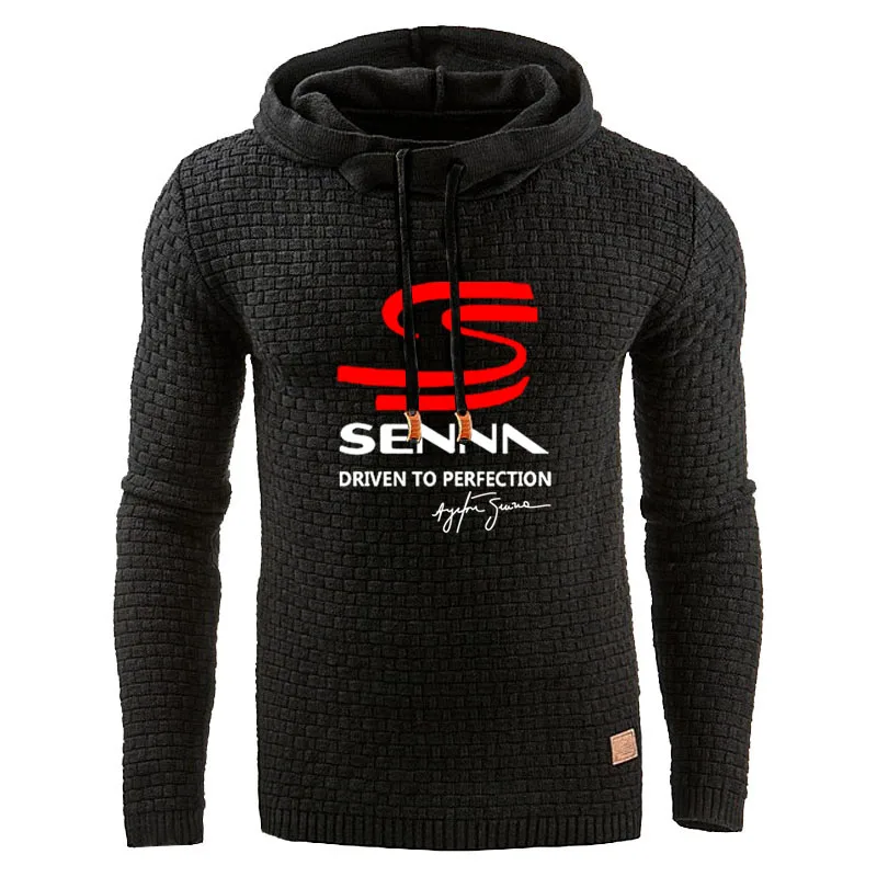 Ayrton Senna High Quality Fashion Men Retro Harajuku Solid Color hoodie High Street Hoodie sweatshirt top Casual Loose pullover