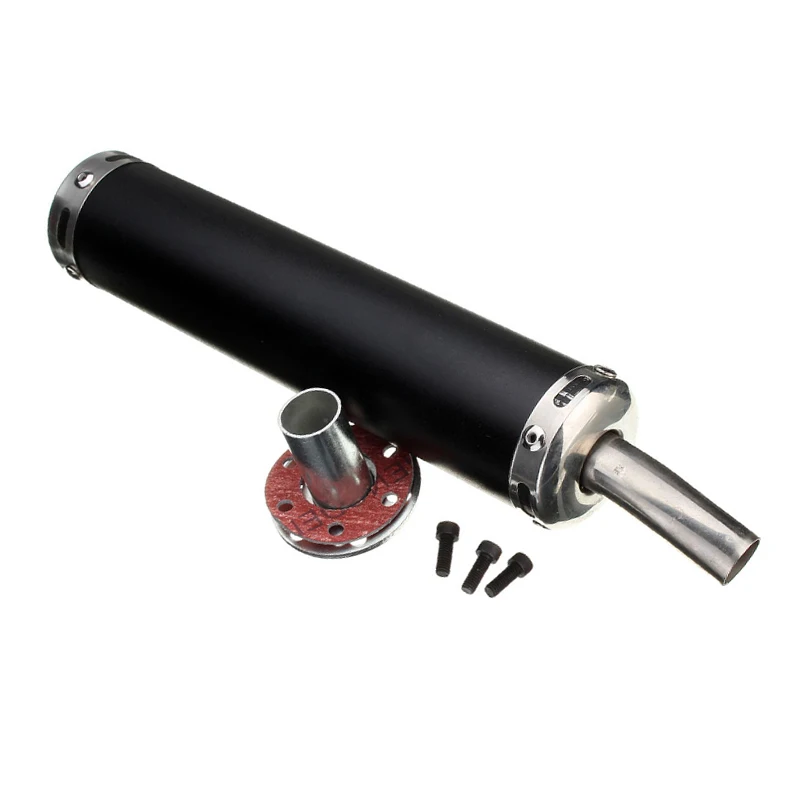 Universal Metal 60x280mm Motorcycle Racing Exhaust Muffler Silence Silencer Scooter 2 Stroke Motorcycle Exhaust Pipe Muffler