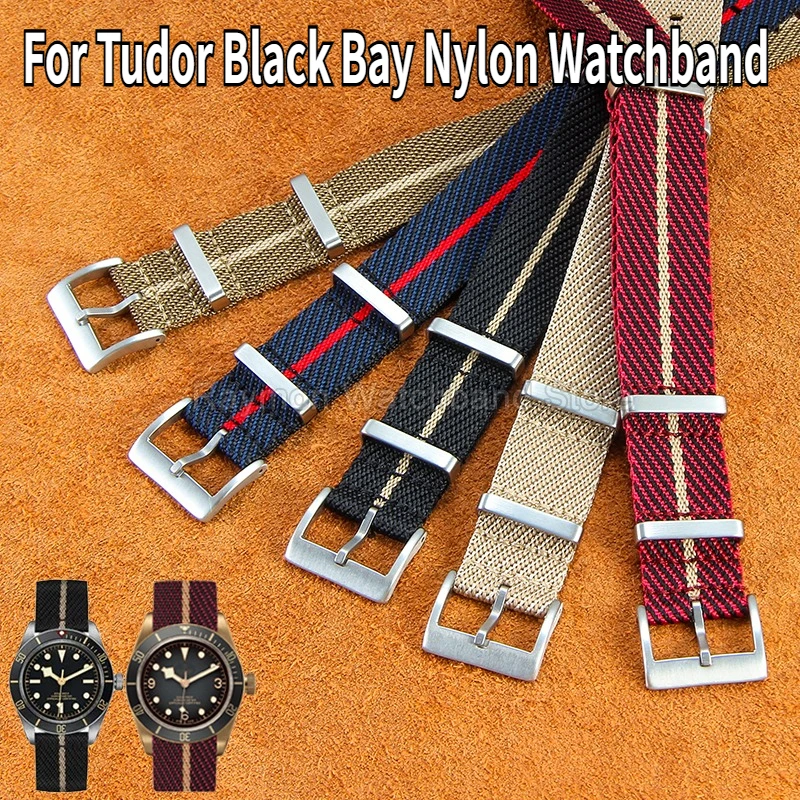 Abrasion-Resist 20 22mm Nylon Bracelet for Tudor Yacht-Master Omega Speedmaster Citizen Special Interface Lightweight Watchband