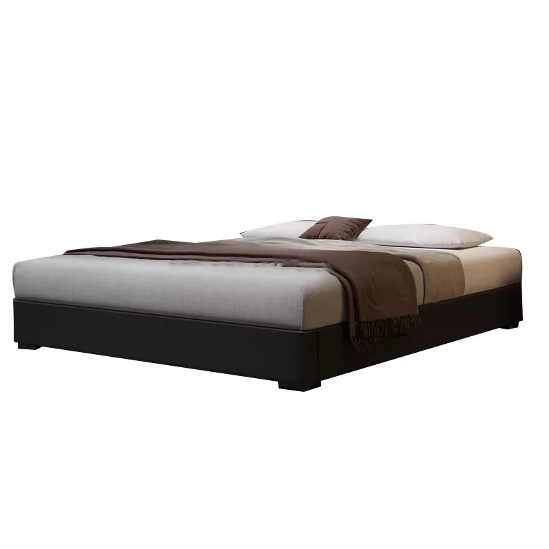 

No flush edge bedside storage box Italian minimalist bed