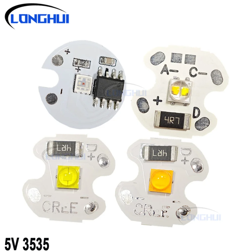 

Двухцветный светодиодный источник света для аквариума 3535 бусин 16 мм световая доска 5 В белый желтый прожектор освещение аквариума