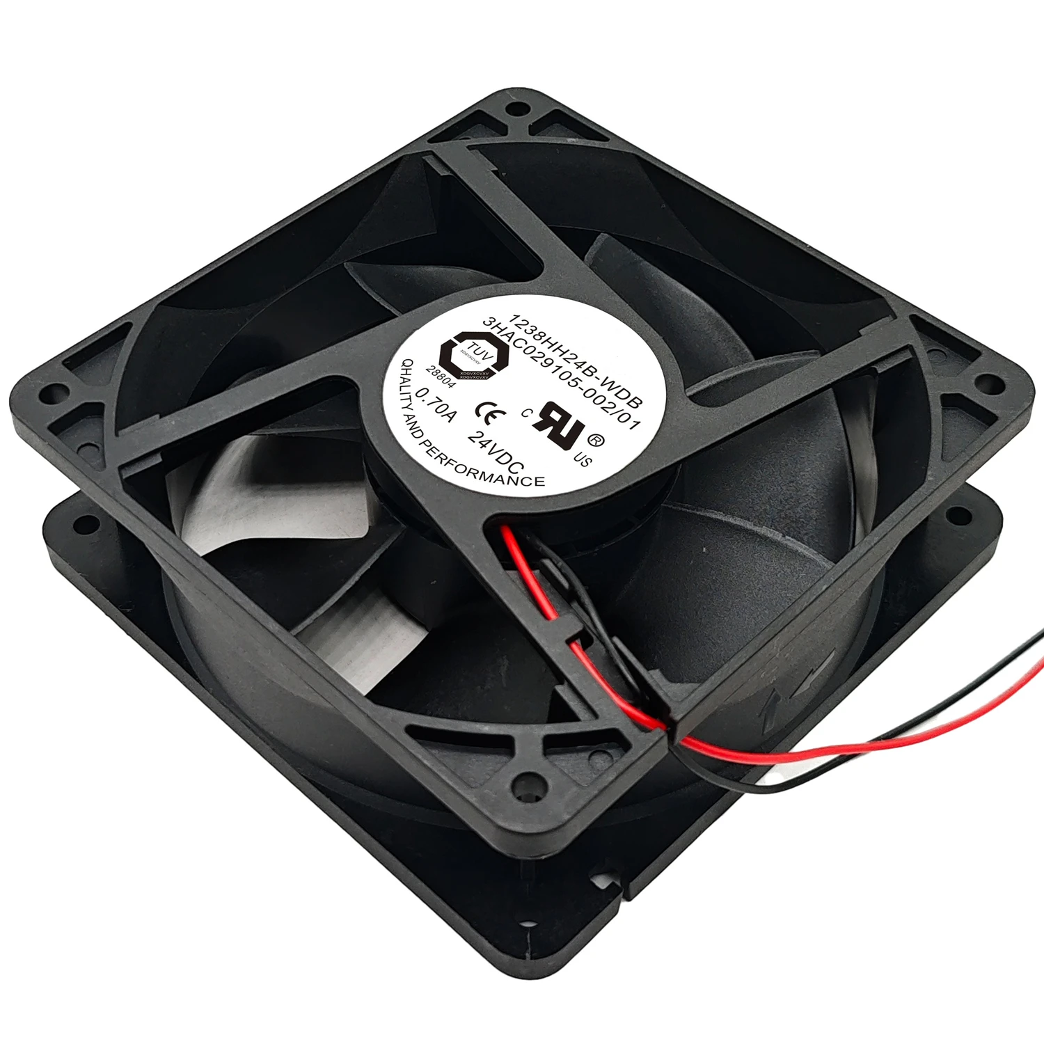 1238HH24B-WDB 3HAC029105-002/01 12cm 12038 Fan DC 24V 0.70A 120*120*38mm 2-Pin Connector  Robot Controller Cooling Fan