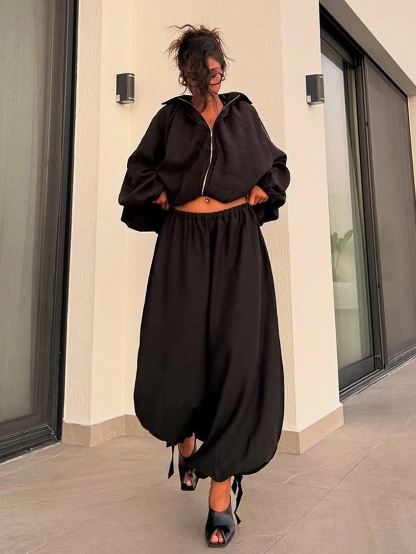 بدلة بيجامات نسائية فضفاضة من Marthaqiqi ملابس نوم بياقة مقلوبة وأكمام طويلة قمصان نوم وسراويل ملابس نوم نسائية غير رسمية أطقم شتوية