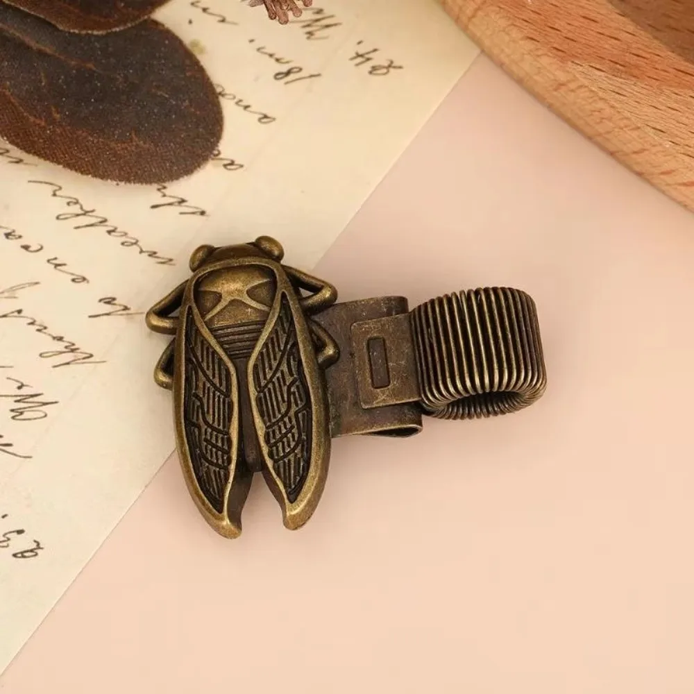 Metal Pen Loop Holder Multi-functional Anti-lost Metal Pen Holder Fixed Stationery Secure Grip Bookmark