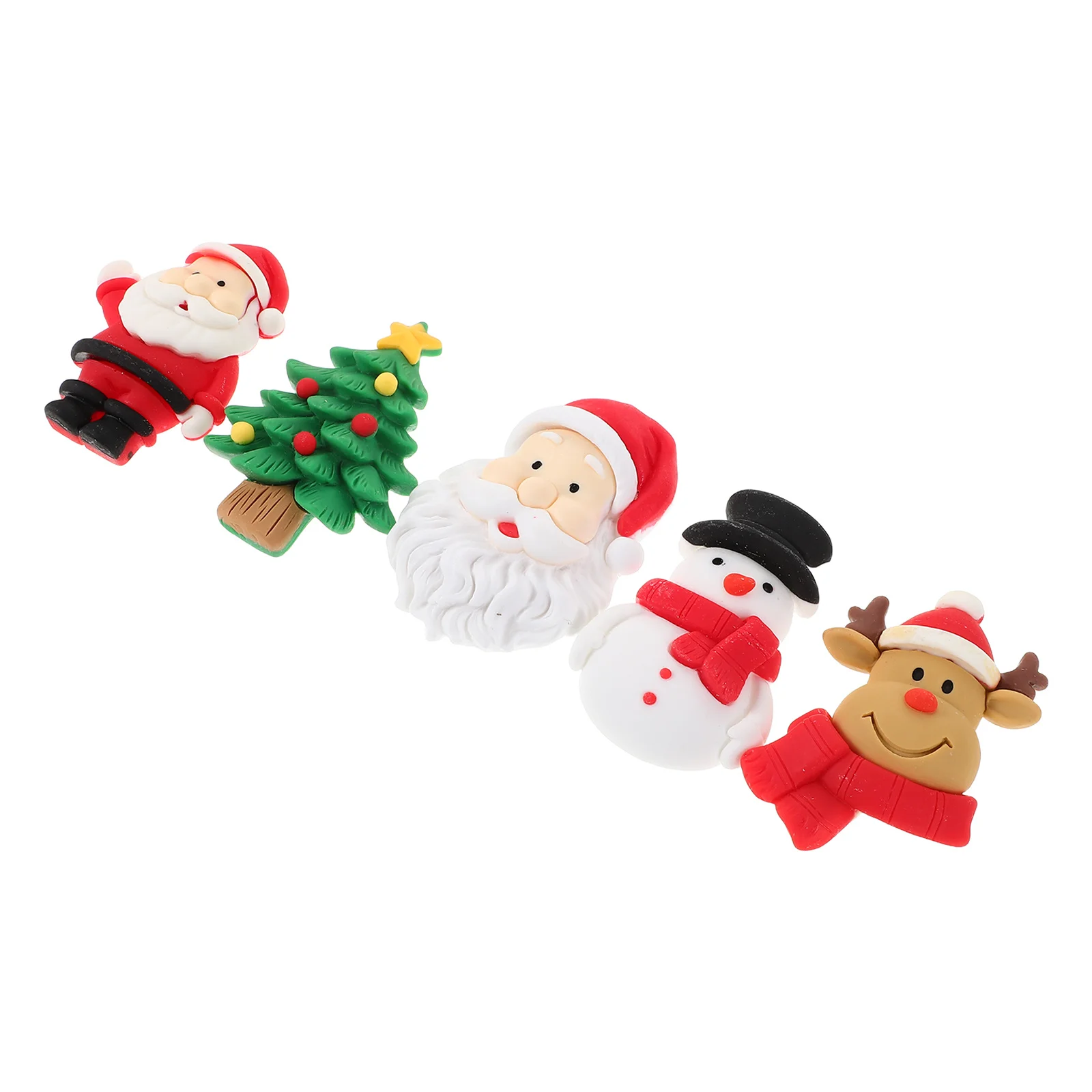 

5pcs Christmas Santa Magnets Refrigerator Decor Fridge Small Magnets For Home Office Kitchen Whiteboard Xmas Party Favors