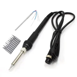 Saike 907 Replace Electric Soldering Iron Handle/Heating core/10P Welding Head For Saike 852D 909D 936 937 8858 Rework Station