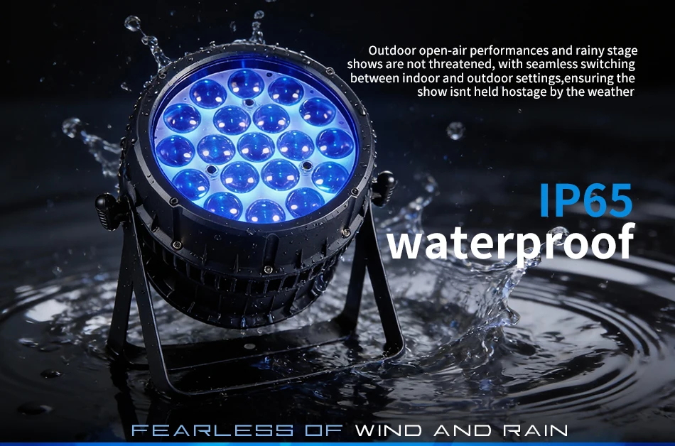 aicpose Aluminium 19x15W LED RGBW 4in1 Wash Beam Zoom Effekt Par-Scheinwerfer Stroboskop DMX Musik DJ Disco Bühne Weihnachtsbeleuchtung Hintergrund – Detail 3