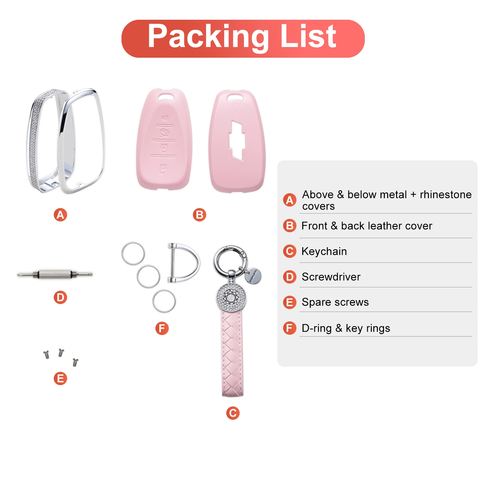 Suitable for Chevrolet key cases, Trailblazer, Malibu XL, Blazer, key protection covers, 4-Button smart key horn Button 3