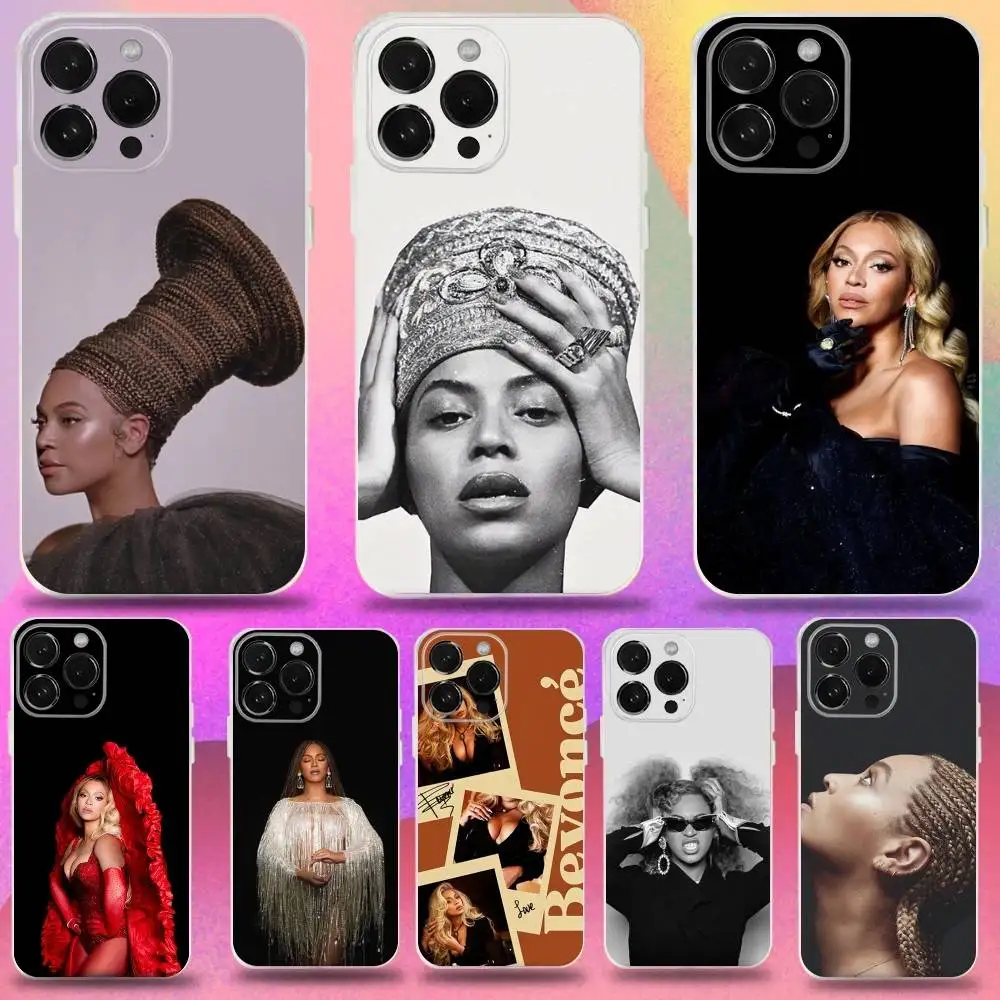 

Beyonce Giselle Knowles Phone Case For iPhone 16,15,14,13,12,11 Pro,Max,Plus,X,XS,XR,SE,Mini Transparent Silicone Soft
