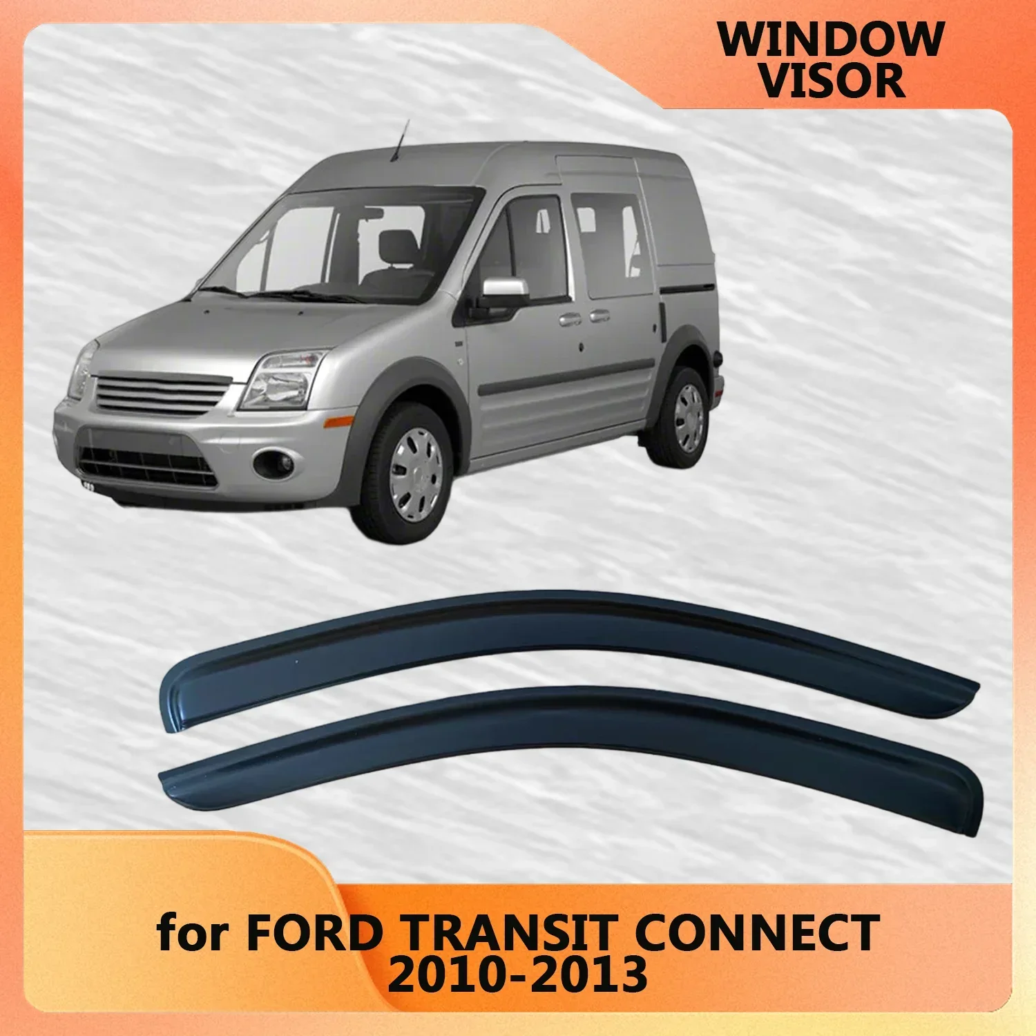 

Оконный козырек для FORD TRANSIT CONNECT 2010 2011 2012 2013, ветрозащитные дефлекторы, защита от дождя, дверной козырек, вентиляционные шторы