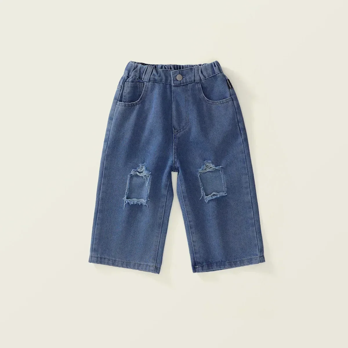 2025 Spring New in Kids Baby Boys Girls Fashion Clothing - Children Denim Hole Water-washing Pants , Toddler Trousers 2-7Y