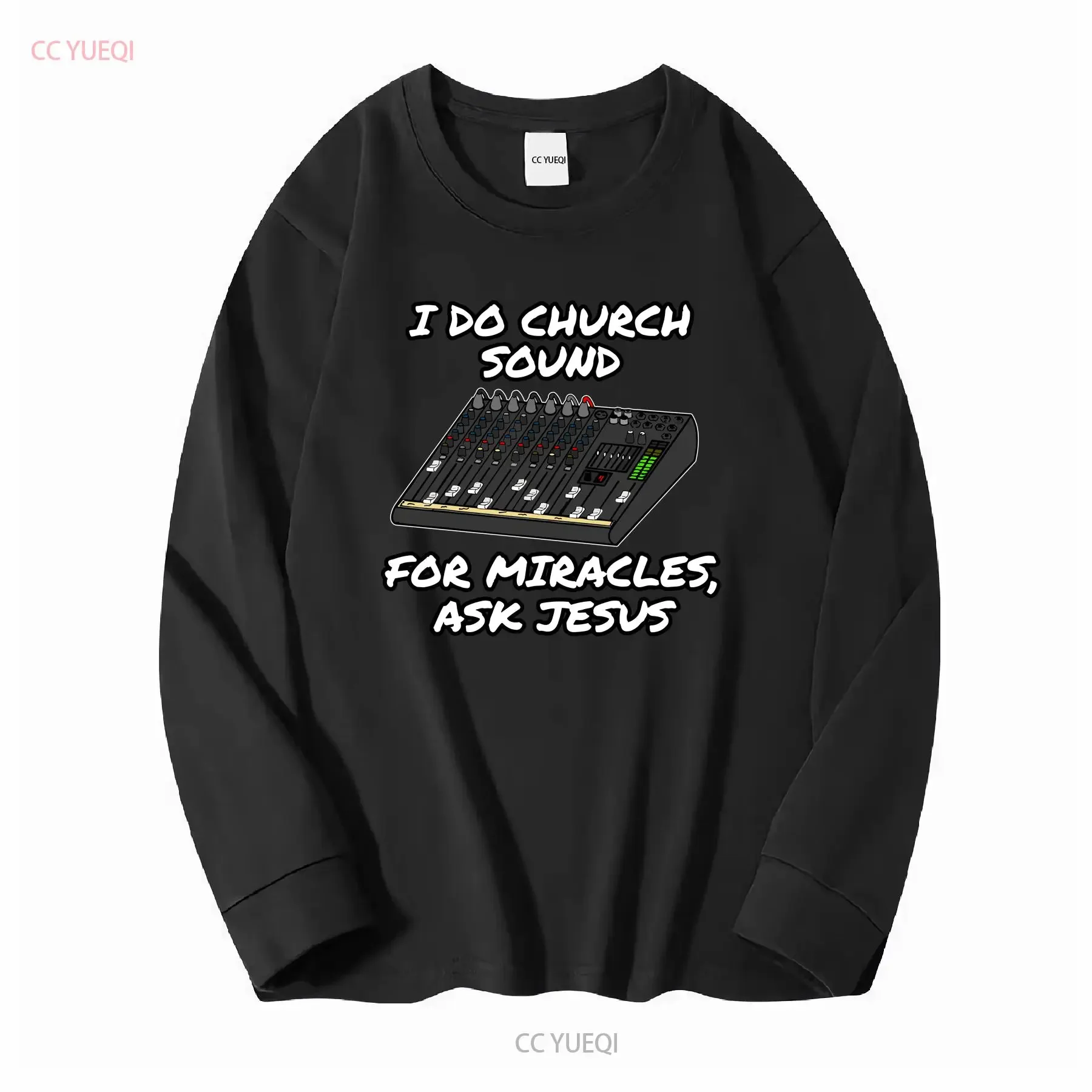 New Limited Vintage I Do Church Sound For Miracles Ask Jss Classic T Shirt long or short sleeves vintage Washed homme Soft