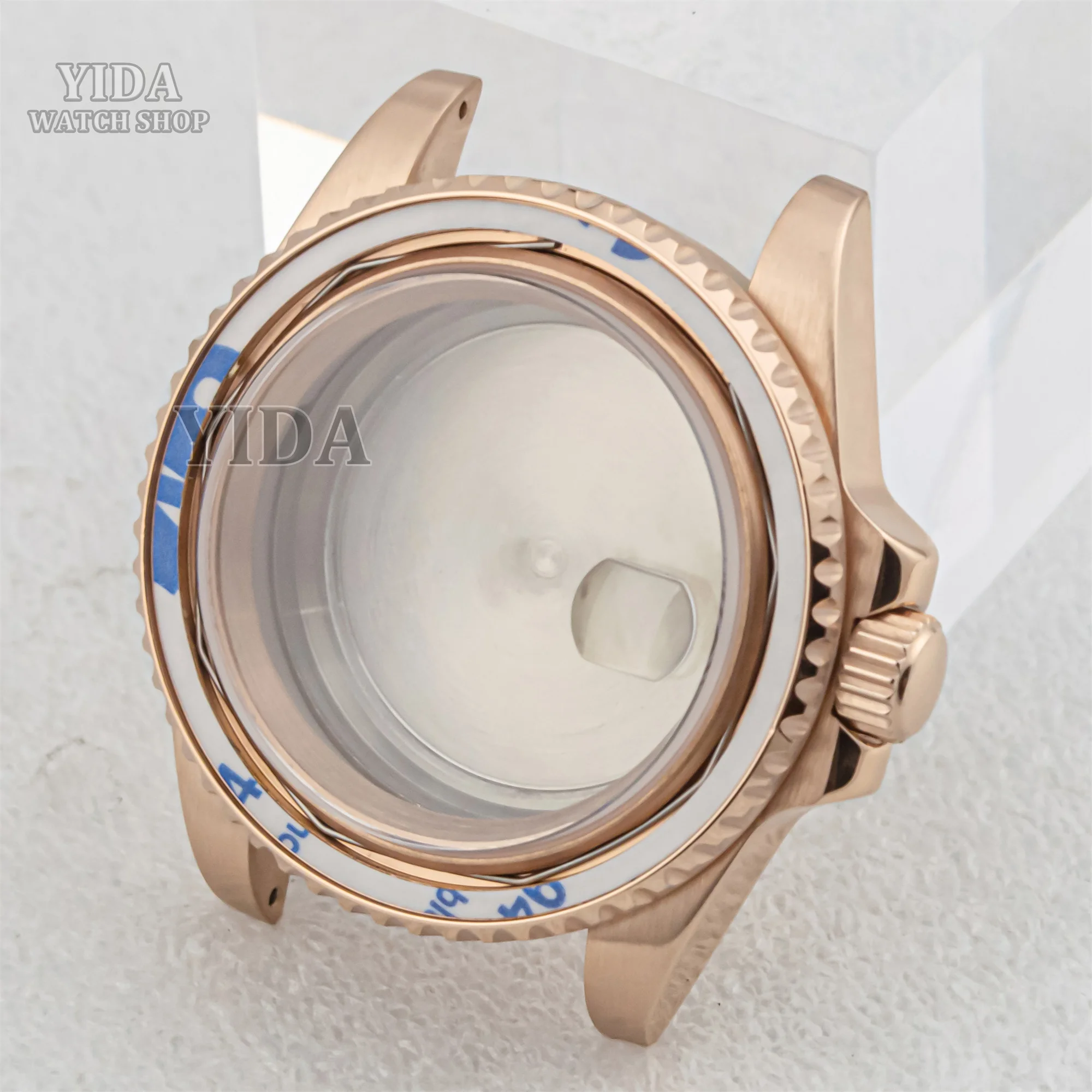 Корпус NH35 40 мм с датой, нержавеющая сталь 316L, твердая задняя часть, сапфировое стекло, водонепроницаемость 10 АТМ для деталей механизма SUB GMT NH36