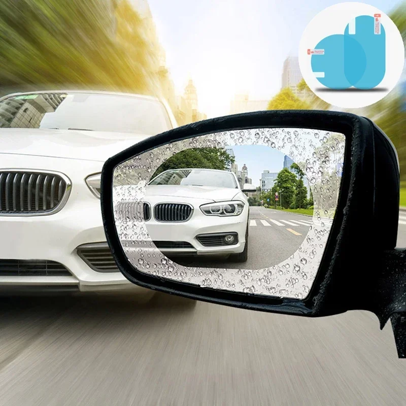 

2PCS Universal Car Rearview Mirror Anti-rain Anti-Fog Anti-Scratch Clear Protective Membrane Sticker Auto Exterior Accessories