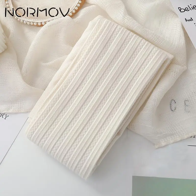 NORMOV Winter Solid Thickened White Tights Warm High Waist Solid Ribbed Wool Leggings Sports Leggings for Women Push Up