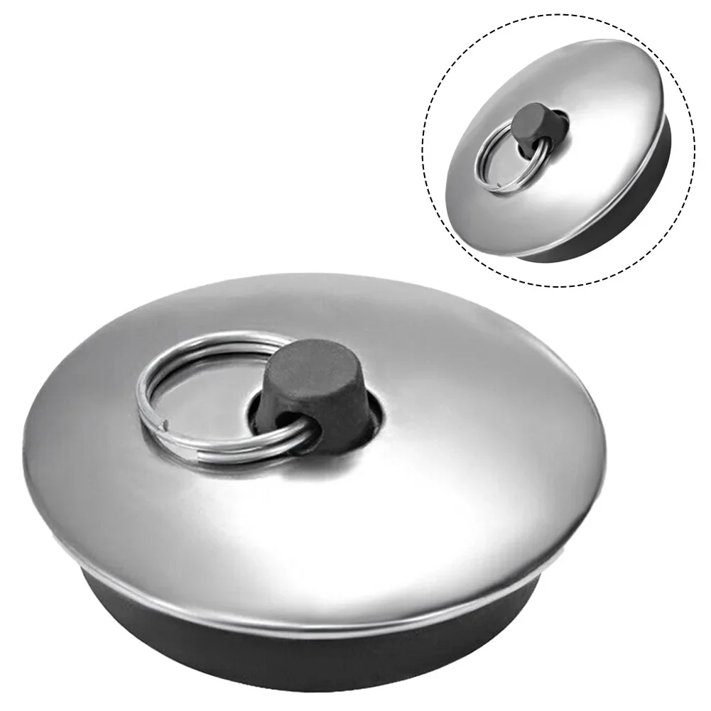 

1pcs Rubber Sink Plug Drain Stopper Fit 40mm With Ring For Bathtub Kitchen Sink Strainer Stopper Laundry Sink Plug Drainage