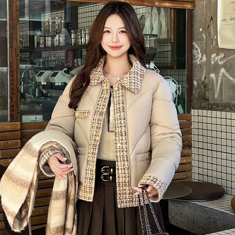 

Fashion Warm Cotton Padded Jacket Women Parkas Winter 2026New Fragrant Wind Down Cotton-padded Coat Short Thicken Outcoat Female