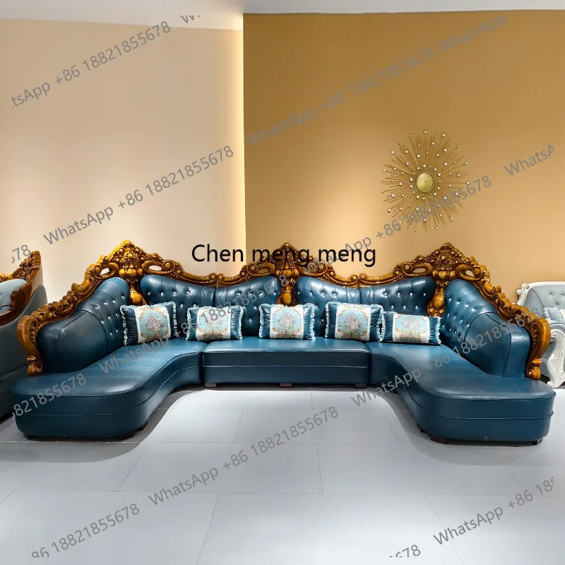 

Living room corner, atmospheric sofa villa carved sofa