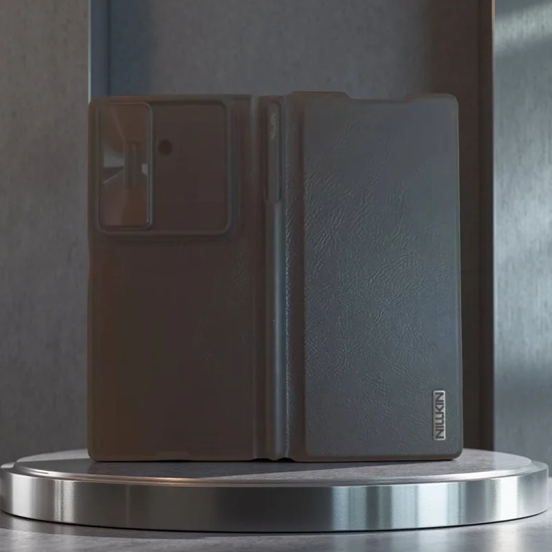 

Nillkin для Samsung Galaxy Z FOLD7 Carry a pen Qin Pro Кожаный чехол с простым кожаным тканевым объективом и задней крышкой с отделением для карт
