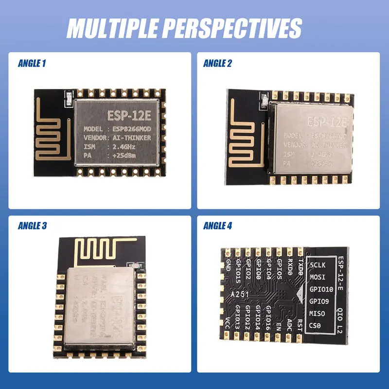 B37B-الوحدة التسلسلية ESP-12E ESP8266 المنفذ التسلسلي الكامل 802.11B/G/N وحدة محمولة Wi-Fi SOC